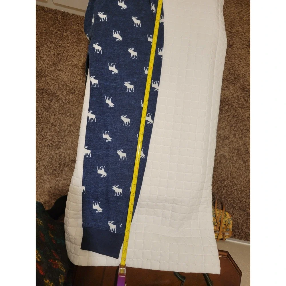 VTG Abercrombie Kids Boys Pajama Lounge Pants All Over Moose Print Sleepwear Y2K